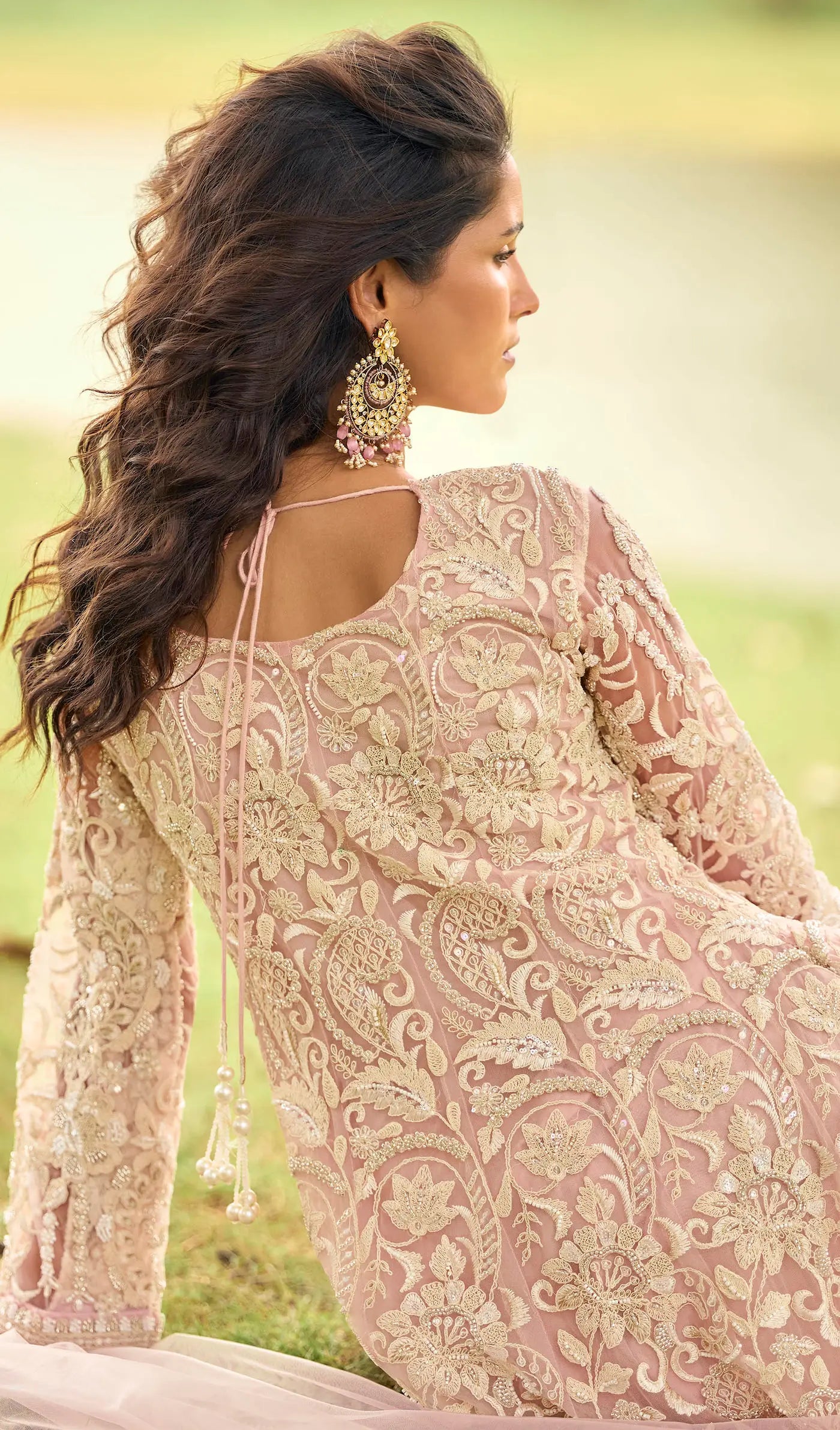 Blush Pink Heavy Embroidery Salwar Suit