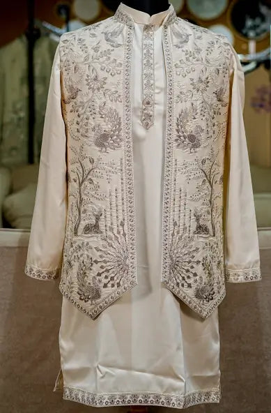 Light Pink Embroidery Work 3 PCS Set