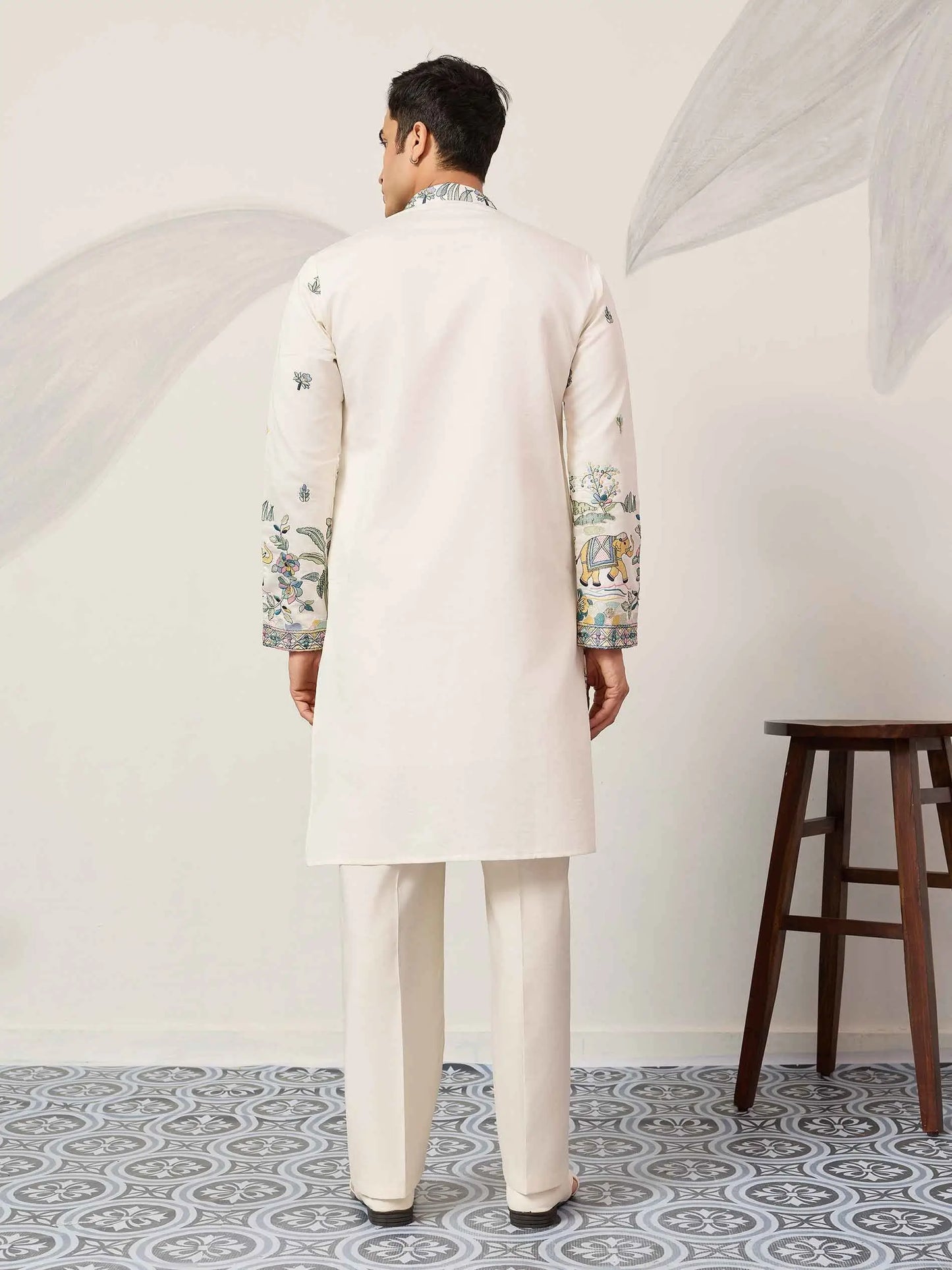 White Embroidered Kurta Set