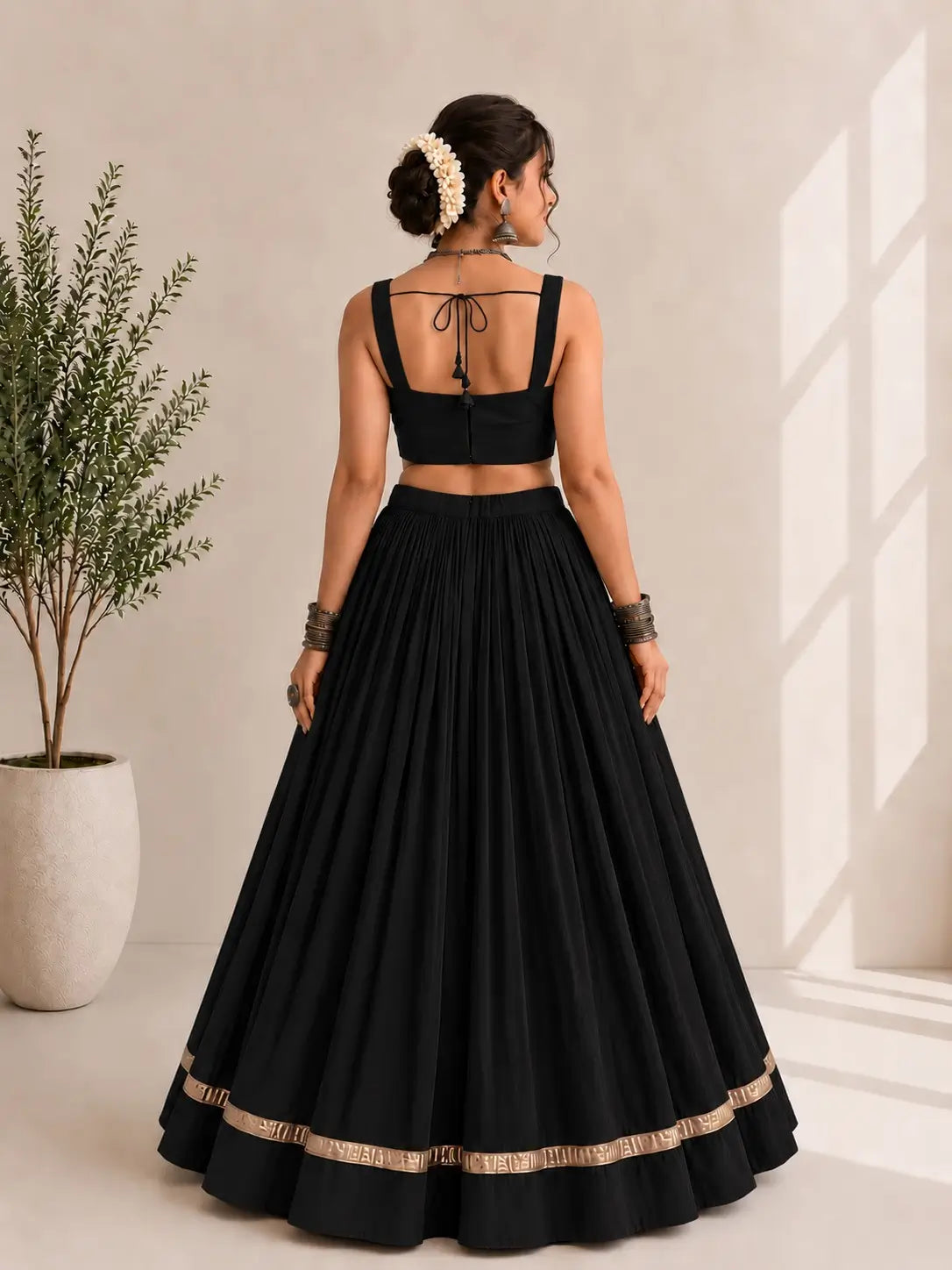Designer Black Navratri Lehenga Choli