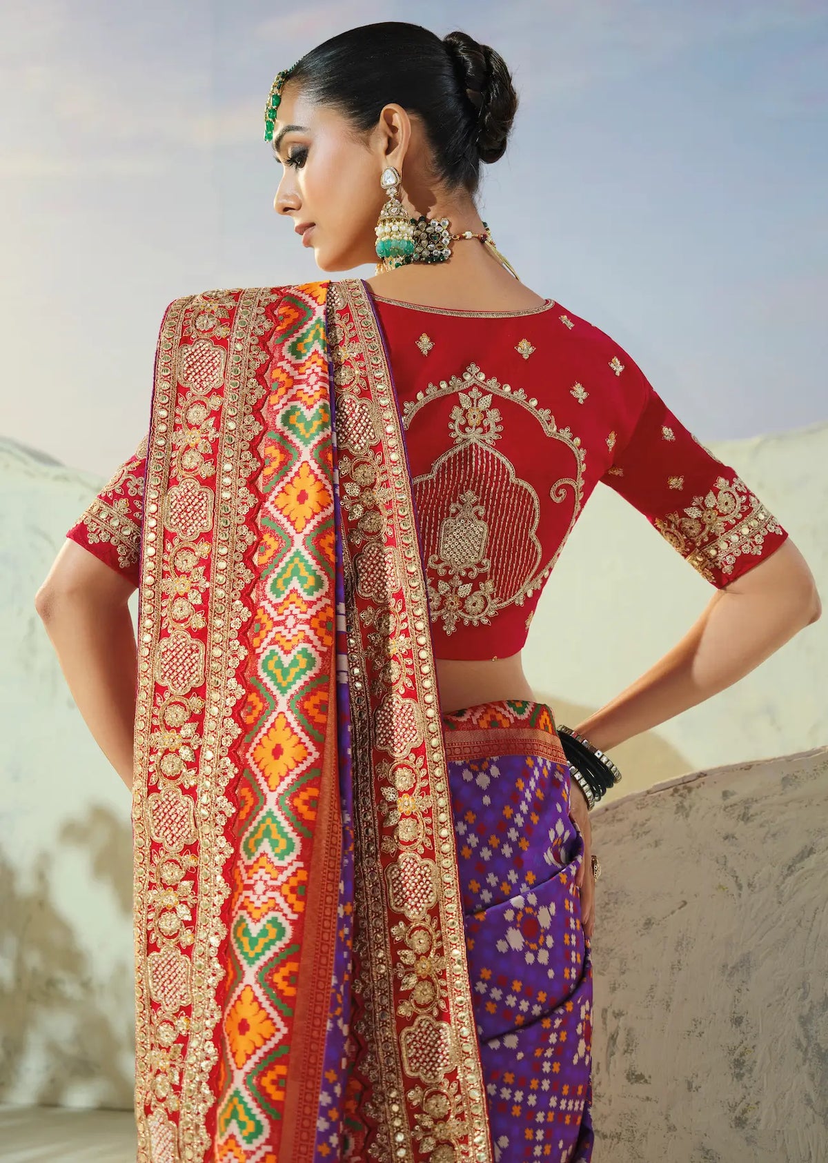 Royal Purple Heavy Work Patola Saree