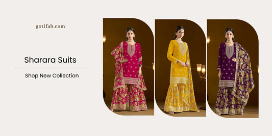 Timeless Elegance: Dark-Colored Sharara Suits for Weddings, Eid, and Celebrations