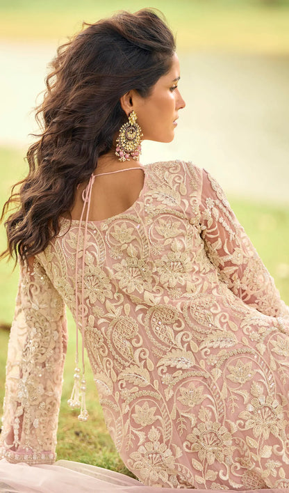 Blush Pink Heavy Embroidery Salwar Suit