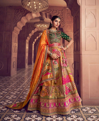 Awesome Premium Banarasi Silk Embroidery Lehenga