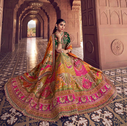 Awesome Premium Banarasi Silk Embroidery Lehenga