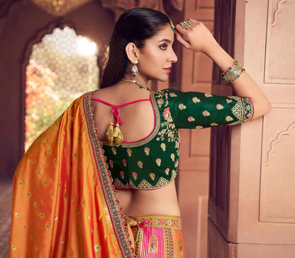 Awesome Premium Banarasi Silk Embroidery Lehenga