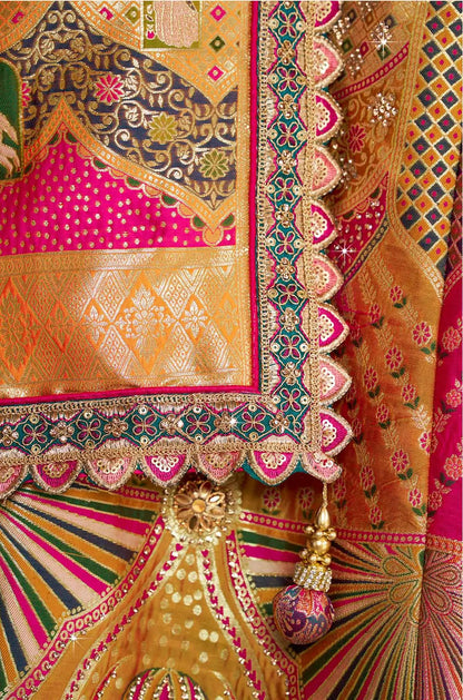 Awesome Premium Banarasi Silk Embroidery Lehenga