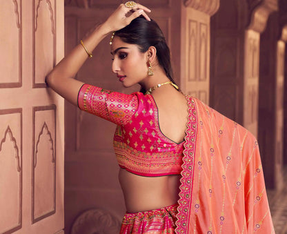 Designer Banarasi Premium Silk Embroidery Lehenga