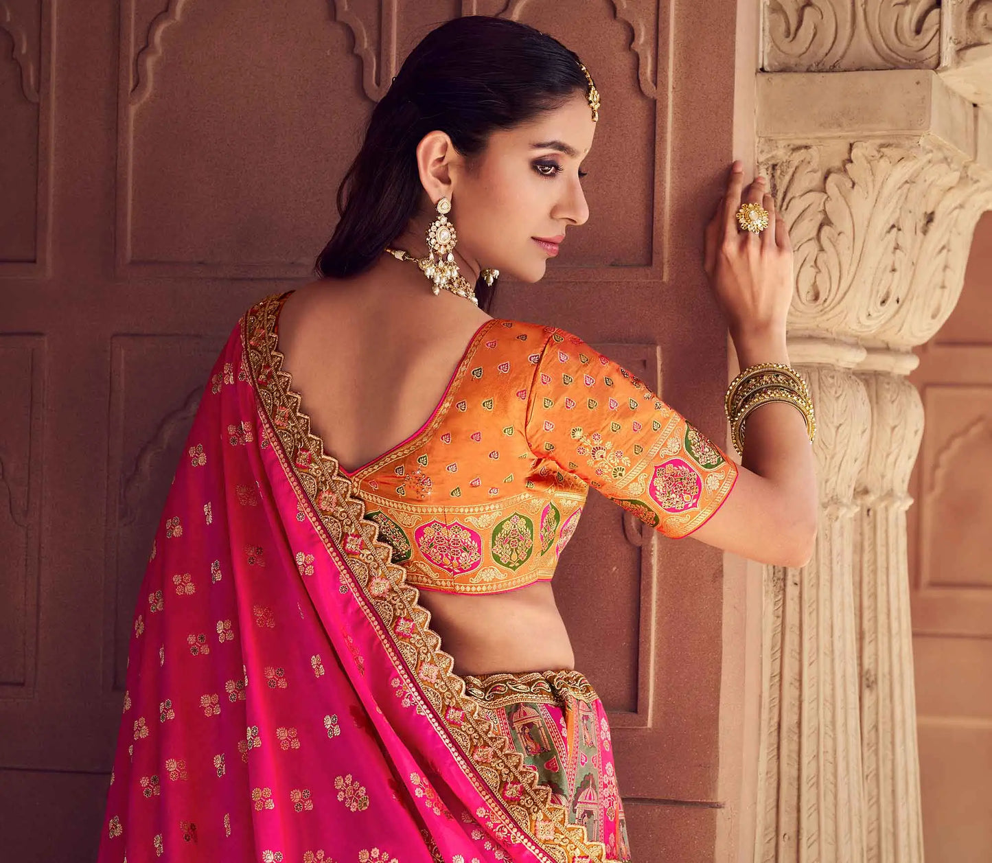 Trendy Premium Banarasi Silk Embroidery Lehenga