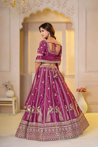 Regal Pink Sequins Embroidery Lehenga Choli