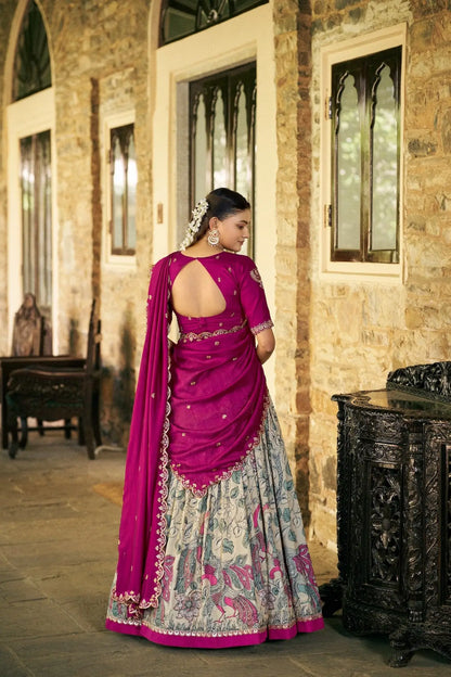 Light Beige Kalamkari Lehenga Choli