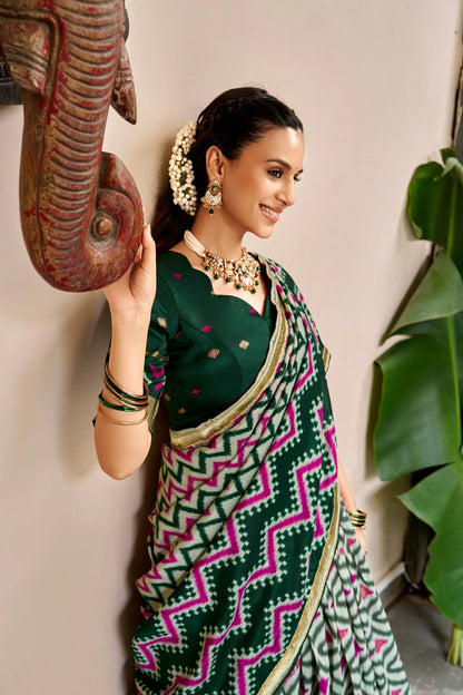 Green Pooja Wear Traditional Lehenga Choli