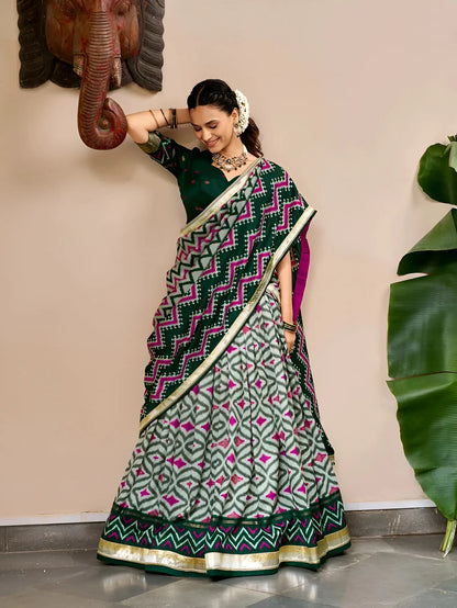 Green Pooja Wear Traditional Lehenga Choli
