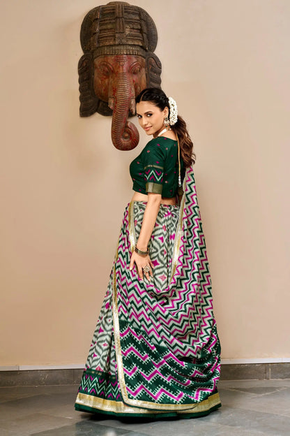 Green Pooja Wear Traditional Lehenga Choli