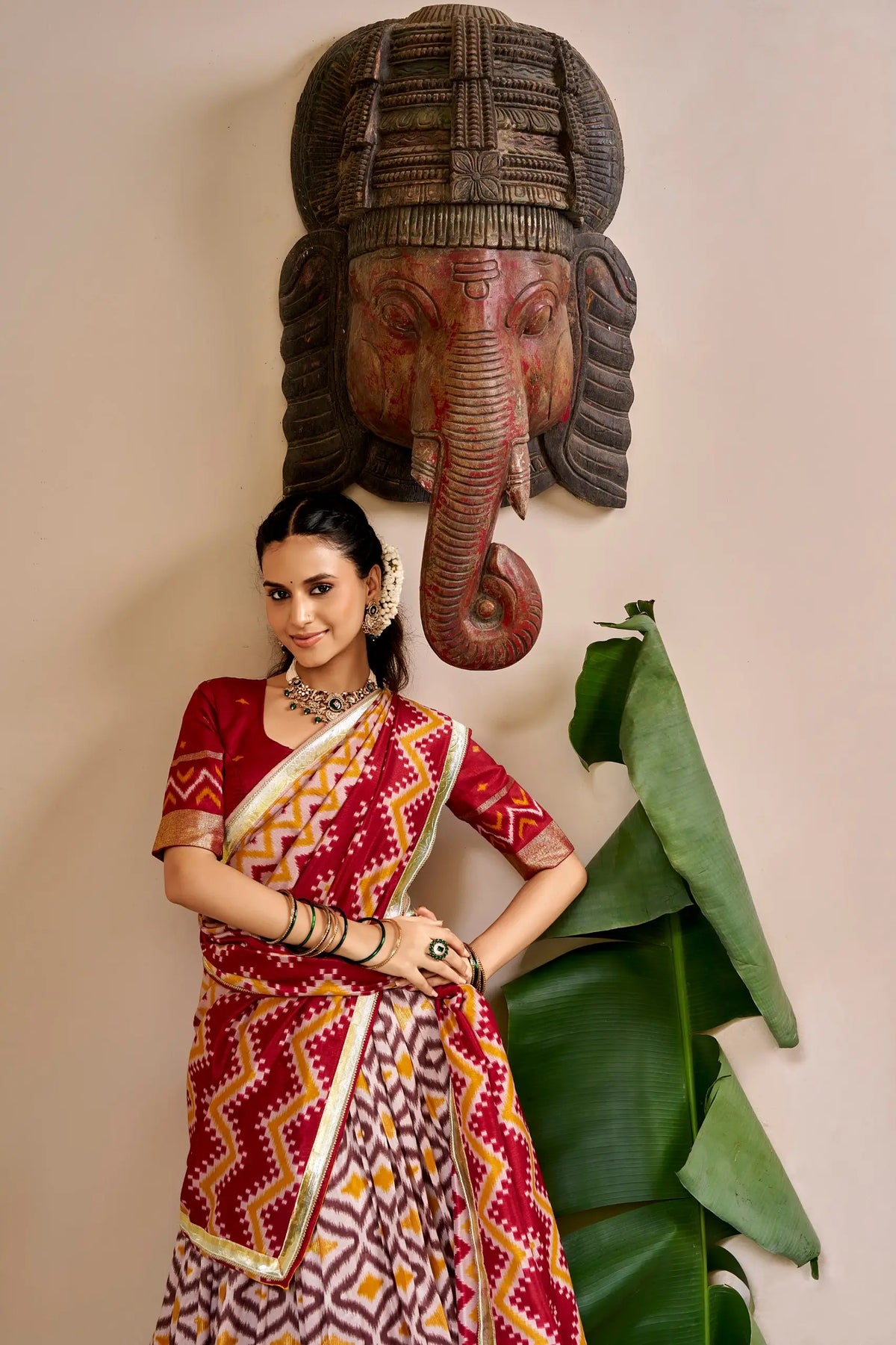 Maroon Pooja Wear Traditional Lehenga Choli