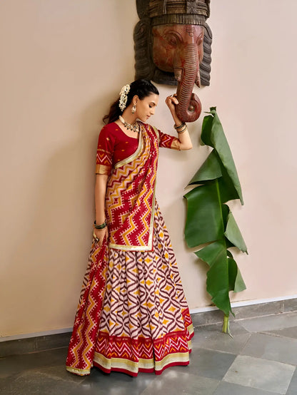 Maroon Pooja Wear Traditional Lehenga Choli