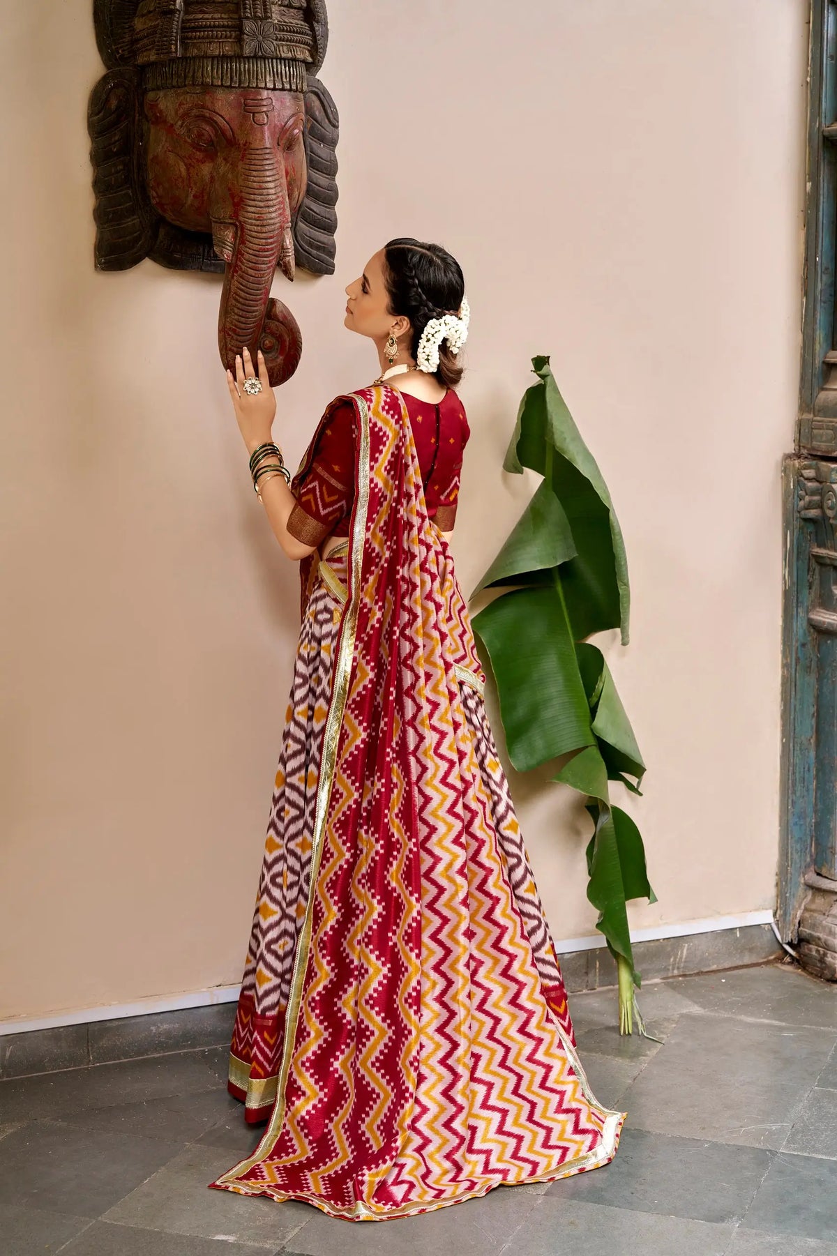Maroon Pooja Wear Traditional Lehenga Choli
