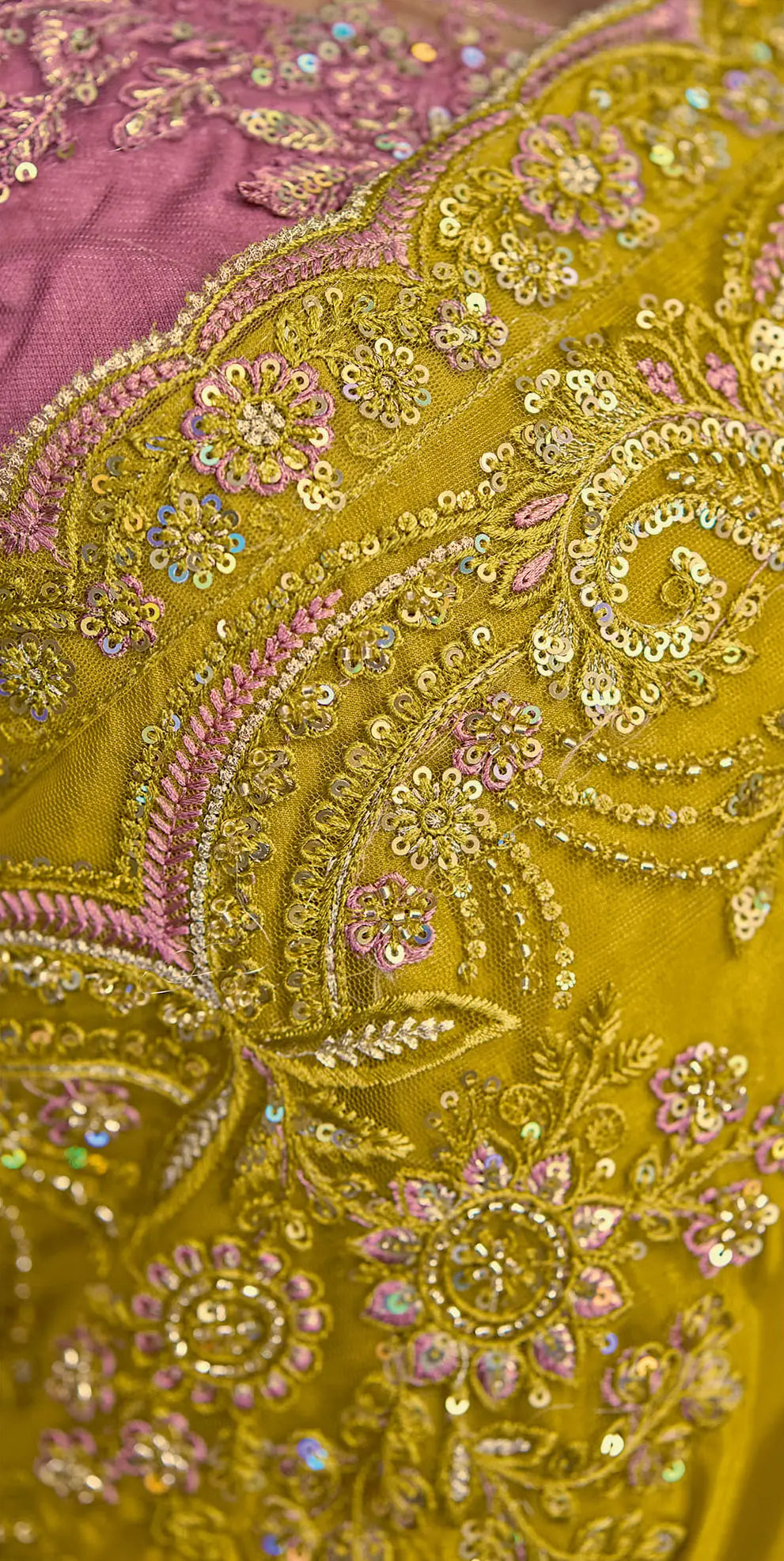 Mustard Gold Embroidery Border Saree