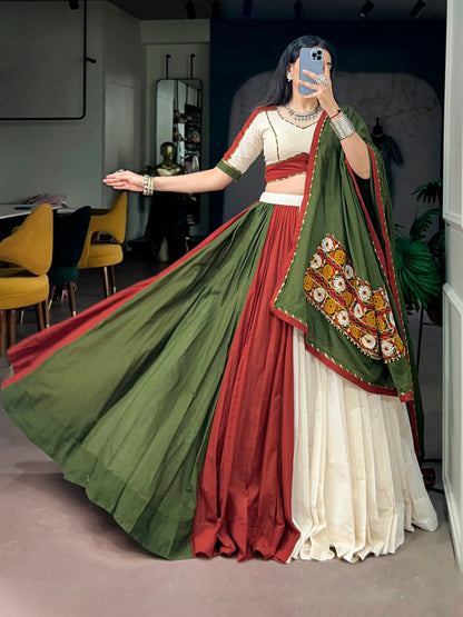 Multicolor Cotton Navratri Lehenga Choli