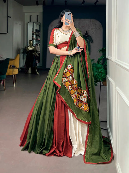 Multicolor Cotton Navratri Lehenga Choli