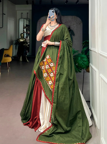 Multicolor Cotton Navratri Lehenga Choli
