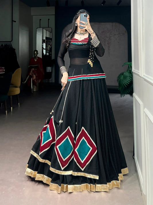 Black Stylish Navratri Lehenga Choli