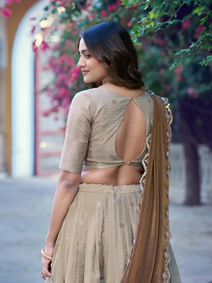 Classic Beige South indian Lehenga Choli
