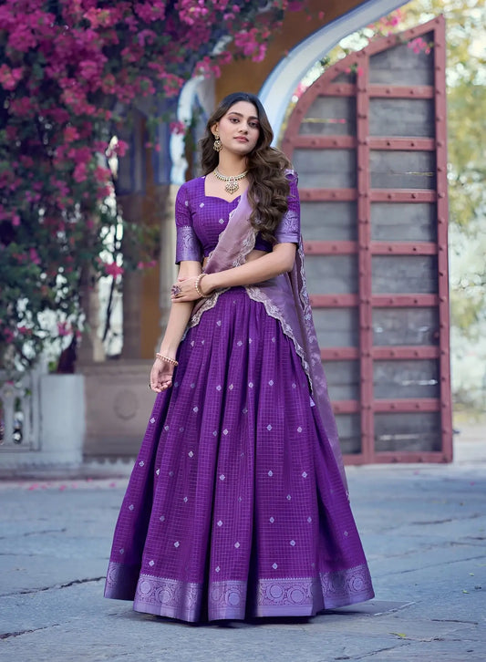 Iris Purple South indian Lehenga Choli