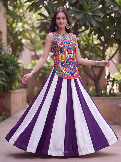 Purple Traditional Lehenga Choli For Navratri