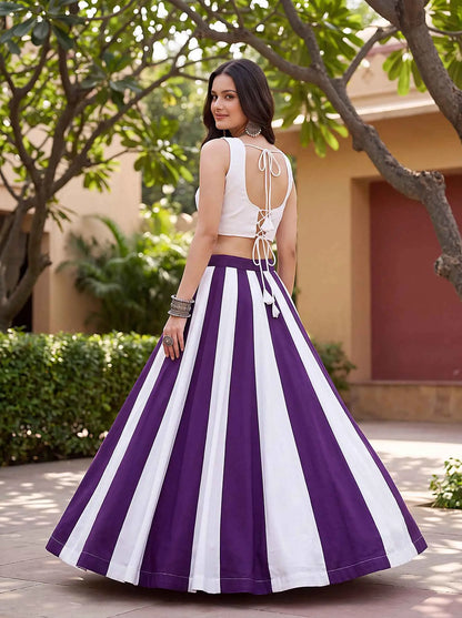 Purple Traditional Lehenga Choli For Navratri