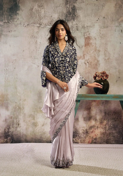 Champagne Ready To Wear Saree