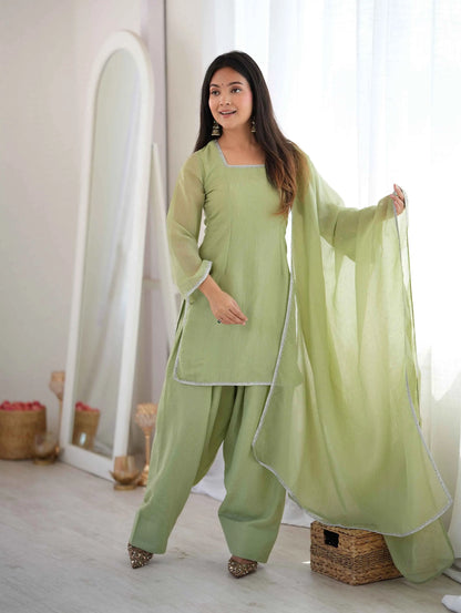 Pista Designer Silk Salwar Suit