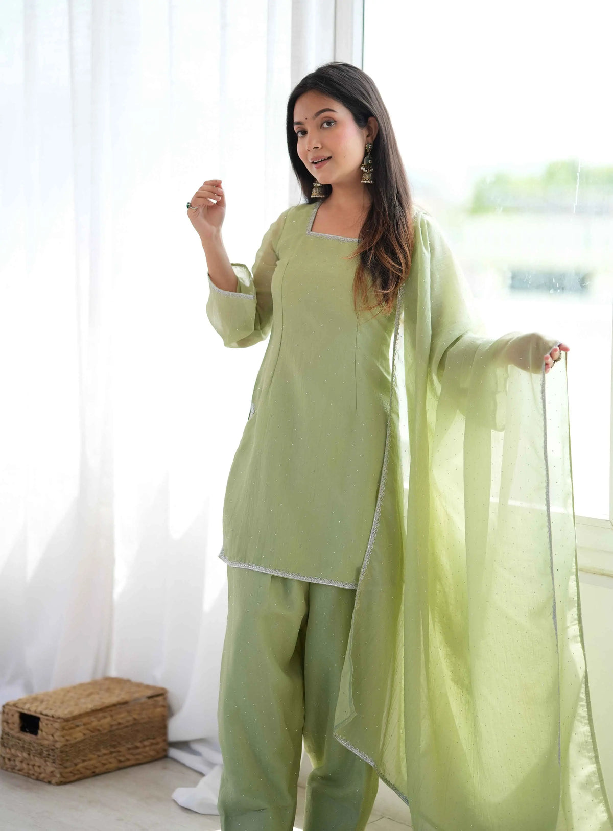 Pista Designer Silk Salwar Suit