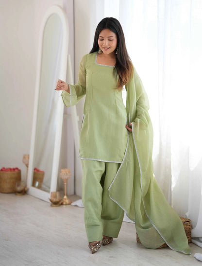 Pista Designer Silk Salwar Suit