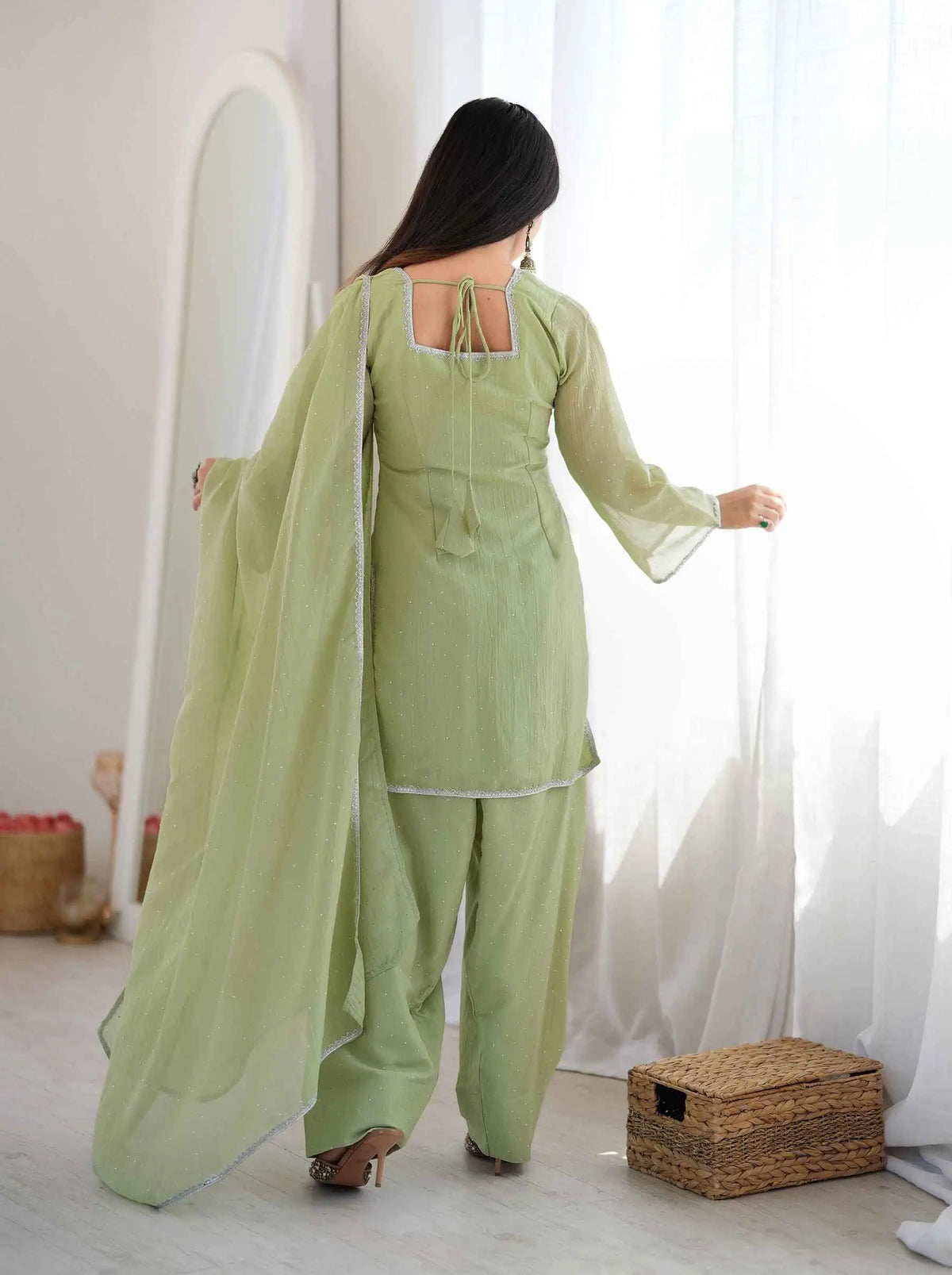 Pista Designer Silk Salwar Suit