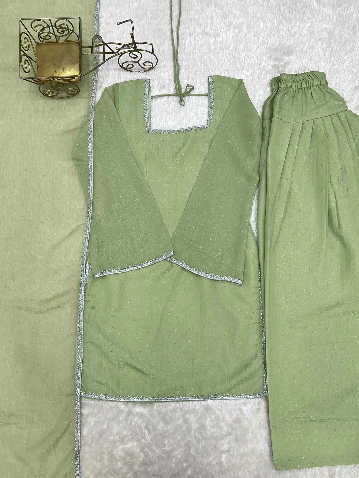 Pista Designer Silk Salwar Suit