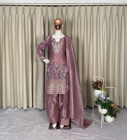 Dusty Pink Jimmy Choo embroidery Salwar Suit