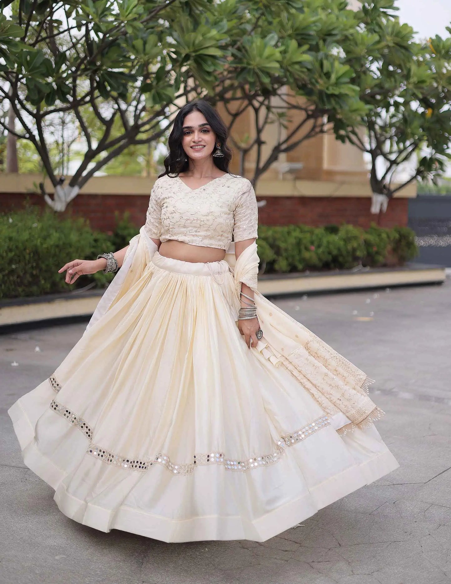 Chiku Sequins Embroidery Work Lehenga Choli