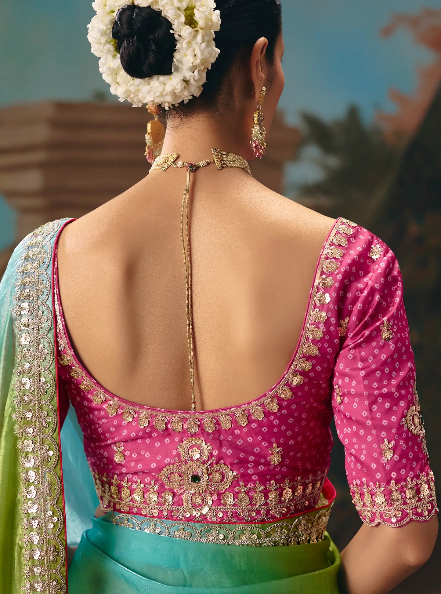 Multicolor Fancy Embroidered Saree