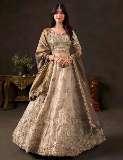 Bronze Gold Designer Lehenga Choli