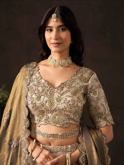 Bronze Gold Designer Lehenga Choli