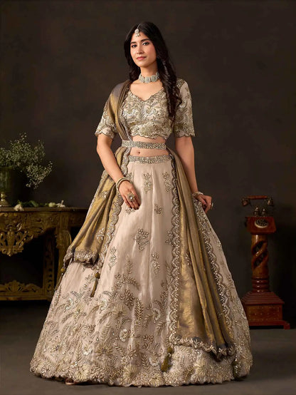 Bronze Gold Designer Lehenga Choli