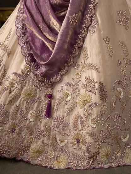 Purple Gold Designer Lehenga Choli