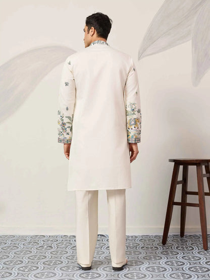 White Embroidered Kurta Set