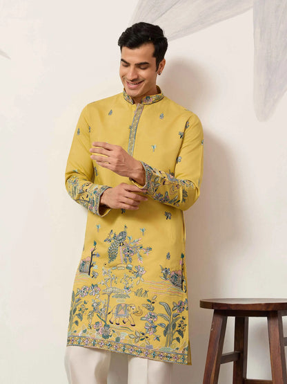 Yellow Embroidered Kurta Set