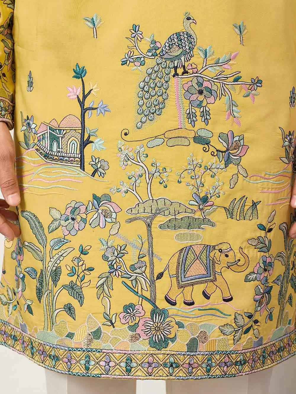 Yellow Embroidered Kurta Set