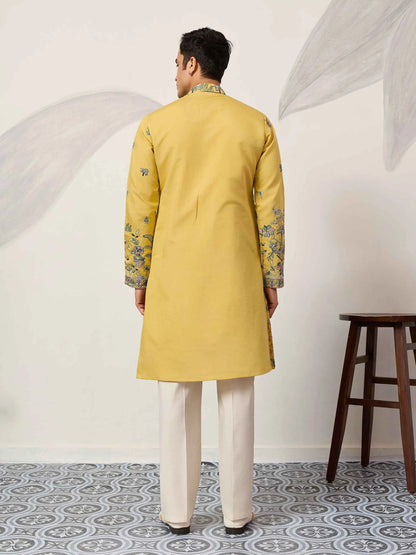 Yellow Embroidered Kurta Set