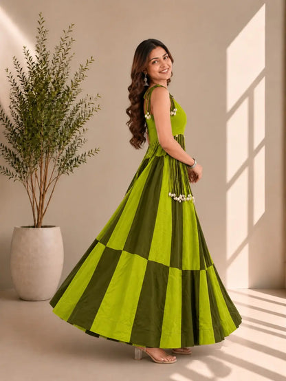 Parrot Mehndi Navratri Lehenga Choli