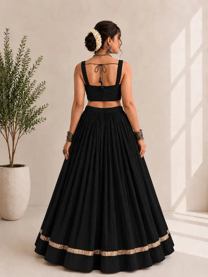 Designer Black Navratri Lehenga Choli