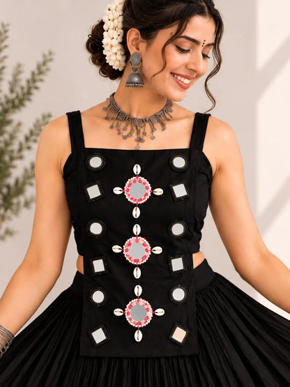 Designer Black Navratri Lehenga Choli